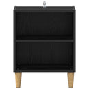 Sengeskab 2 pcs Sort eg 40 x 30 x 50 cm Konstrueret træ