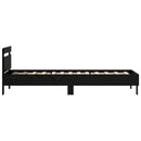 Sengestel Sort eg 75 x 190 cm Konstrueret træ