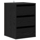 Skuffeskab 3-Skuffe Sort eg 41 x 40 x 58 cm Konstrueret træ