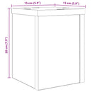 Planteholder 2 pcs Sort eg 15 x 15 x 20 cm Konstrueret træ