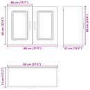 Panel til opvaskemaskine Kalmar Sort eg 80 x 31 x 60 cm
