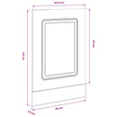 Panel til opvaskemaskine Kalmar Sort eg 45 x 1,5 x 57 cm