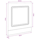 Panel til opvaskemaskine Kalmar Sort eg 60 x 1,5 x 57 cm