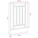 Panel til opvaskemaskine LUCCA Sort eg 45 x 1,5 x 57 cm