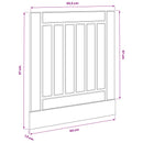 Panel til opvaskemaskine LUCCA Sort eg 60 x 1,5 x 57 cm