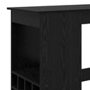 Barbord med hylde Sort eg 90 x 47,5 x 103,5 cm Konstrueret træ