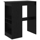 Barbord med hylde Sort eg 90 x 47,5 x 103,5 cm Konstrueret træ