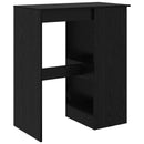 Barbord med hylde Sort eg 90 x 47,5 x 103,5 cm Konstrueret træ