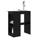 Barbord med hylde Sort eg 90 x 47,5 x 103,5 cm Konstrueret træ