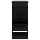 Barbord med hylde Sort eg 90 x 47,5 x 103,5 cm Konstrueret træ