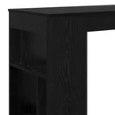 Barbord med hylde Sort eg 102 x 50 x 103,5 cm Konstrueret træ