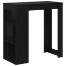 Barbord med hylde Sort eg 102 x 50 x 103,5 cm Konstrueret træ