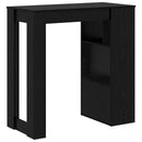 Barbord med hylde Sort eg 102 x 50 x 103,5 cm Konstrueret træ