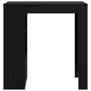 Barbord med hylde Sort eg 102 x 50 x 103,5 cm Konstrueret træ