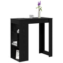 Barbord med hylde Sort eg 102 x 50 x 103,5 cm Konstrueret træ