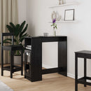 Barbord med hylde Sort eg 101 x 40 x 103,5 cm Konstrueret træ