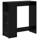 Barbord med hylde Sort eg 101 x 40 x 103,5 cm Konstrueret træ