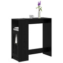 Barbord med hylde Sort eg 101 x 40 x 103,5 cm Konstrueret træ