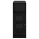 Barbord med hylde Sort eg 101 x 40 x 103,5 cm Konstrueret træ