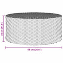 Udendørs kaffe bord Grå Ø 68 x 30 cm polyrattan