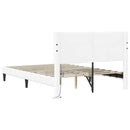 Sengestel med LED-lysstrimler Hvid 120 x 190 cm Kunstlæder