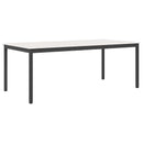 Spisebord Hvid 200 x 100 x 75 cm Massiv fyrretræ