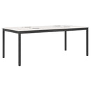 Spisebord Hvid 200 x 100 x 75 cm Massiv fyrretræ
