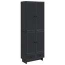 Skab Sæt 2 pcs Sort 66 x 34,5 x 95 cm Konstrueret træ