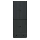 Skab Sæt 2 pcs Sort 66 x 34,5 x 95 cm Konstrueret træ