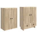 Skab Sæt 2 pcs Sonoma-eg 66 x 34,5 x 95 cm Konstrueret træ