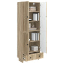 Skab Sæt 2 pcs Sonoma-eg 66 x 34,5 x 95 cm Konstrueret træ