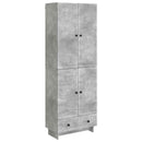 Skab Sæt 2 pcs Betongrå 66 x 34,5 x 95 cm Konstrueret træ