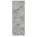 Skab Sæt 2 pcs Betongrå 66 x 34,5 x 95 cm Konstrueret træ