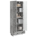 Skab Sæt 2 pcs Betongrå 66 x 34,5 x 95 cm Konstrueret træ