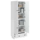 Skab Sæt 2 pcs Hvid højglans 66 x 34,5 x 95 cm Konstrueret træ