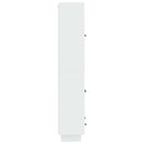 Skab Sæt 2 pcs Hvid højglans 66 x 34,5 x 95 cm Konstrueret træ
