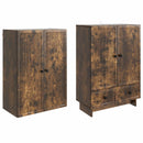 Skab Sæt 2 pcs Røget eg 66 x 34,5 x 95 cm Konstrueret træ