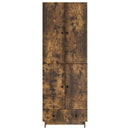 Skab Sæt 2 pcs Røget eg 66 x 34,5 x 95 cm Konstrueret træ