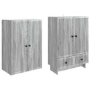 Skab Sæt 2 pcs Grå Sonoma 66 x 34,5 x 95 cm Konstrueret træ