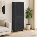 Skab Sæt 2 pcs Sort 66 x 34,5 x 90 cm Konstrueret træ