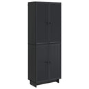 Skab Sæt 2 pcs Sort 66 x 34,5 x 90 cm Konstrueret træ