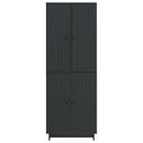 Skab Sæt 2 pcs Sort 66 x 34,5 x 90 cm Konstrueret træ