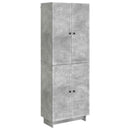 Skab Sæt 2 pcs Betongrå 66 x 34,5 x 90 cm Konstrueret træ