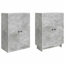 Skab Sæt 2 pcs Betongrå 66 x 34,5 x 90 cm Konstrueret træ