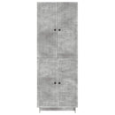 Skab Sæt 2 pcs Betongrå 66 x 34,5 x 90 cm Konstrueret træ