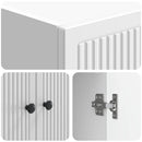 Skab Sæt 2 pcs Hvid højglans 66 x 34,5 x 90 cm Konstrueret træ