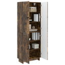 Skab Sæt 2 pcs Røget eg 66 x 34,5 x 90 cm Konstrueret træ