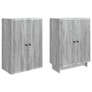 Skab Sæt 2 pcs Grå Sonoma 66 x 34,5 x 90 cm Konstrueret træ