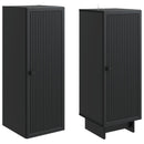 Skab Sæt 2 pcs Sort 34,5 x 33 x 90 cm Konstrueret træ
