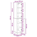Skab Sæt 2 pcs Sort 34,5 x 33 x 90 cm Konstrueret træ